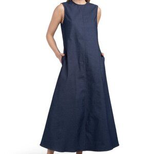LA PICCOLA CREATIVA Sleeveless Denim Dress